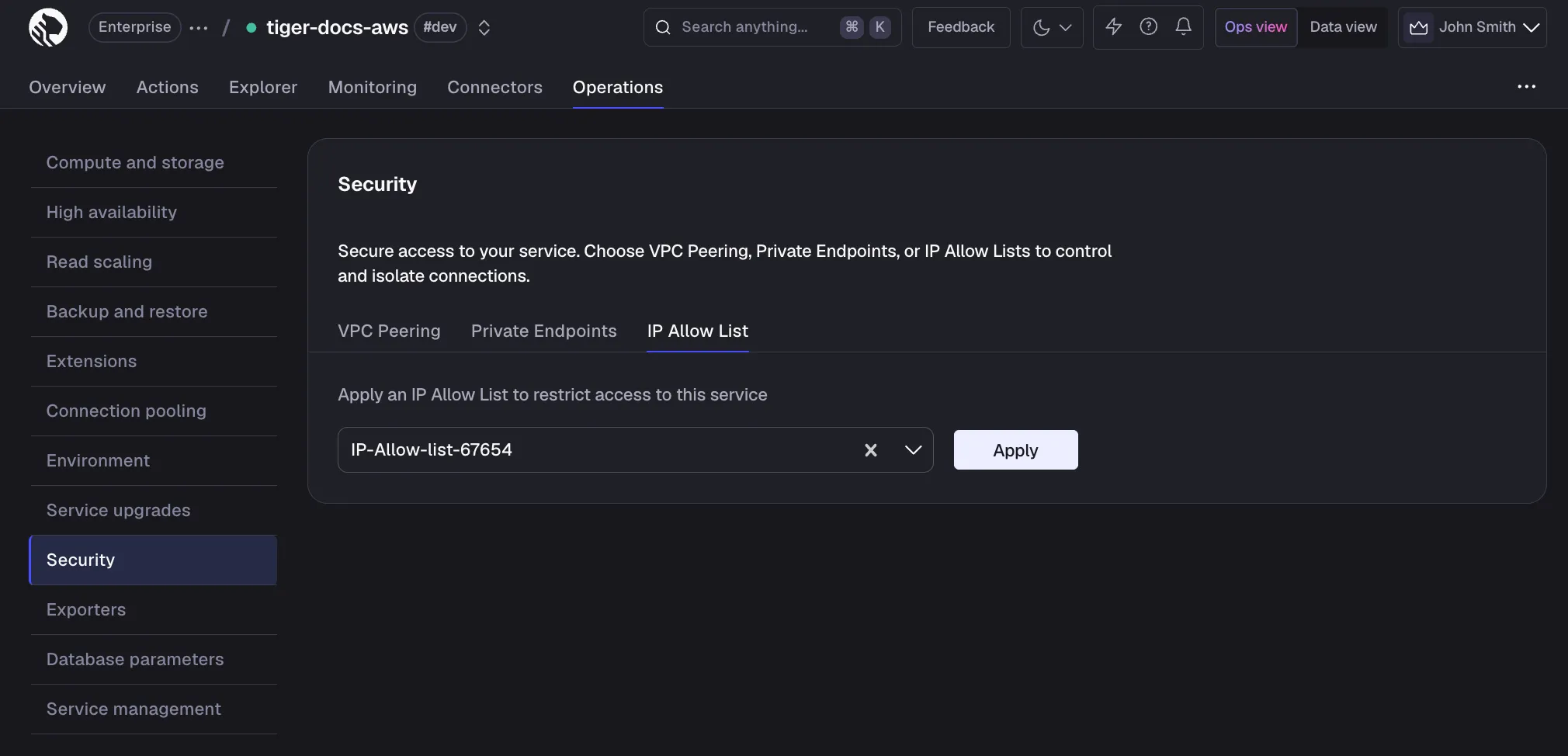 Attach IP allow list