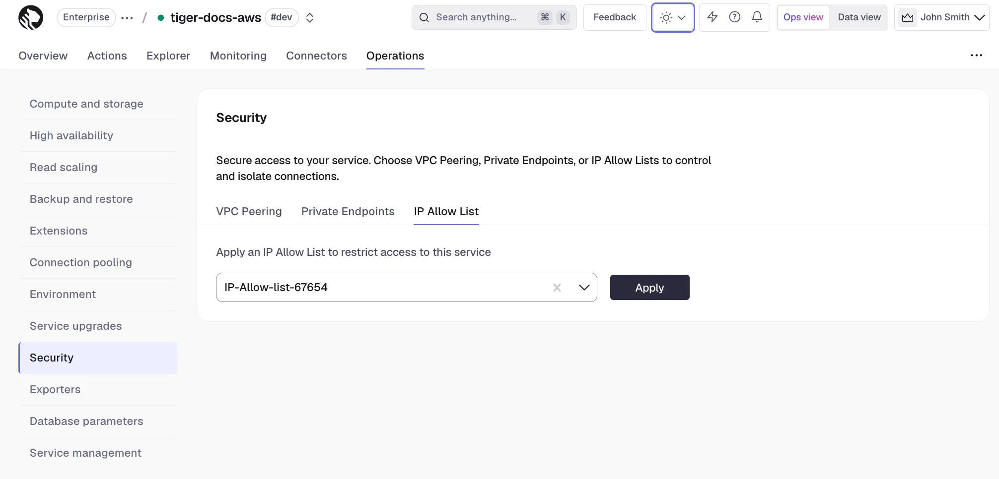 Attach IP allow list