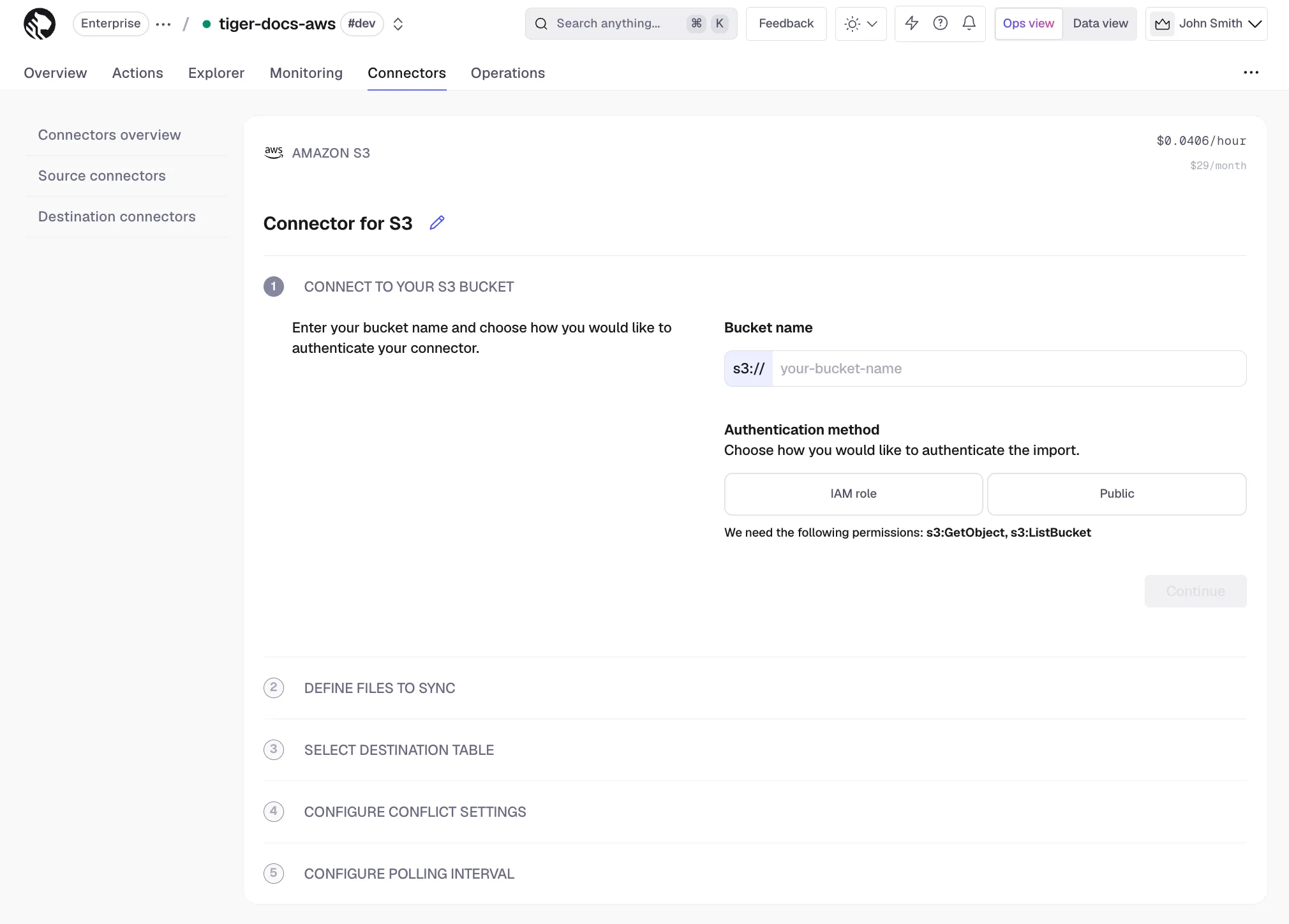 Connecting Tiger Cloud to an S3 bucket