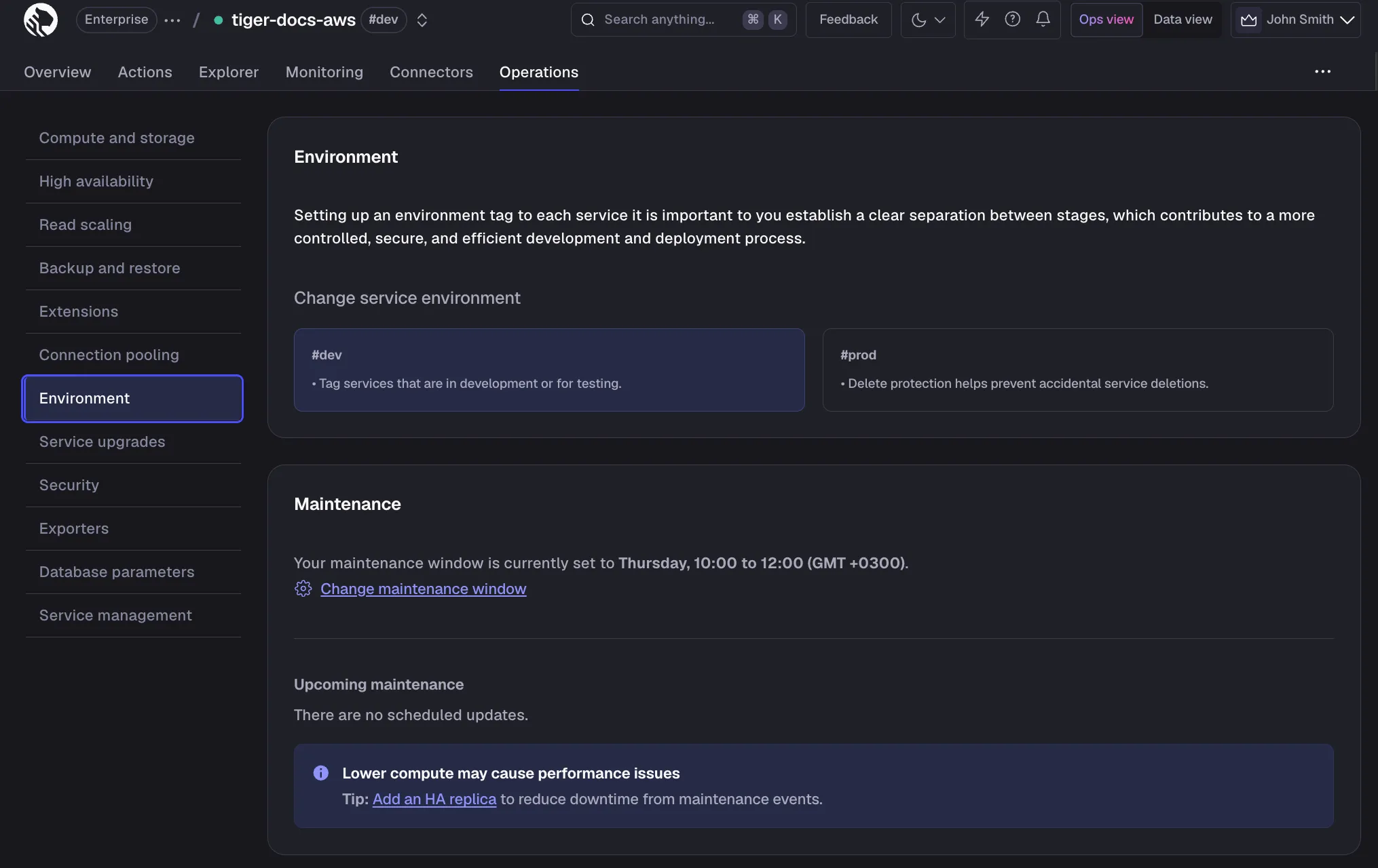 Maintenance and upgrades